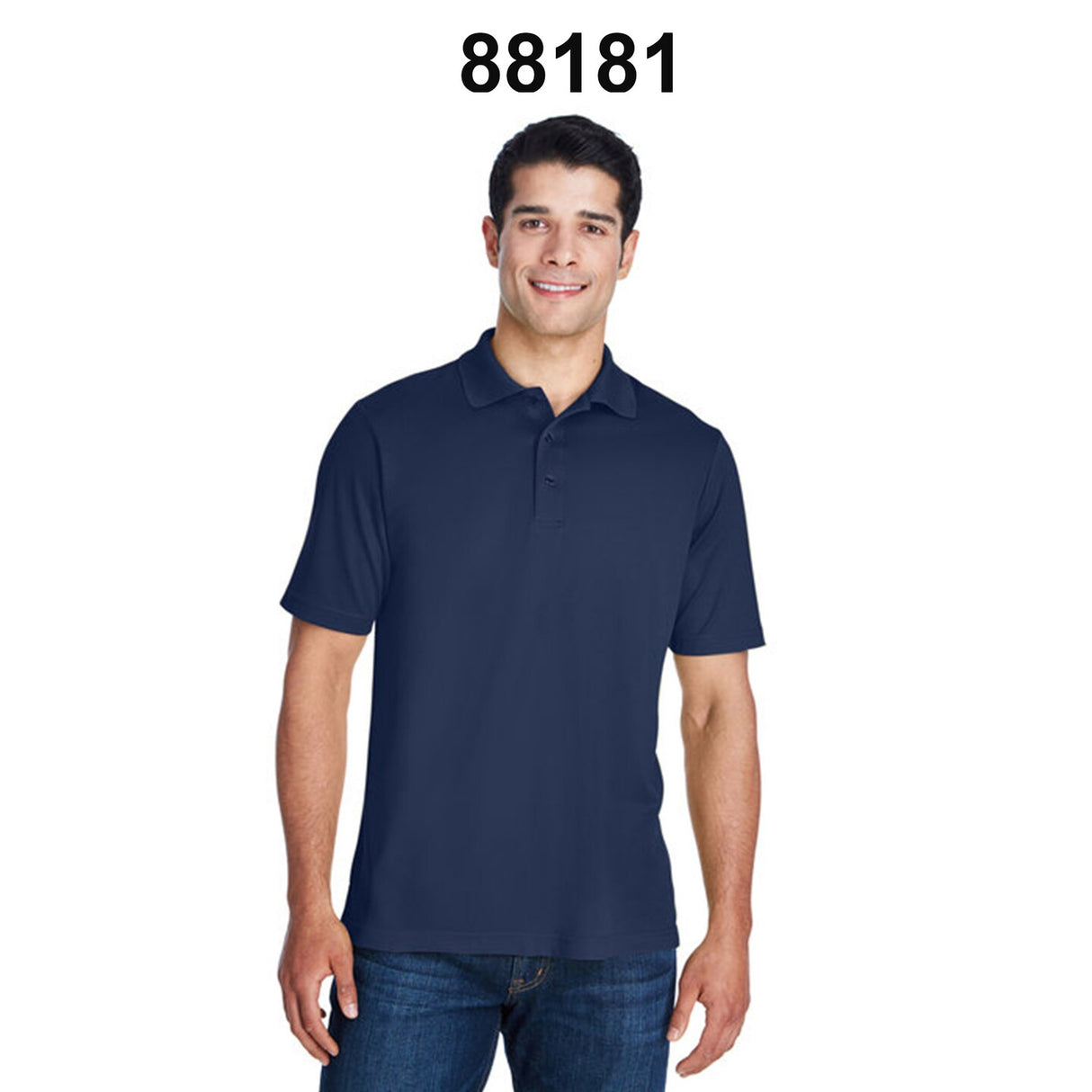 CORE365®Men's Origin Performance Piqué Polo Shirt – Moisture-Wicking, UV Protection, Anti-Microbial, 100% Polyester