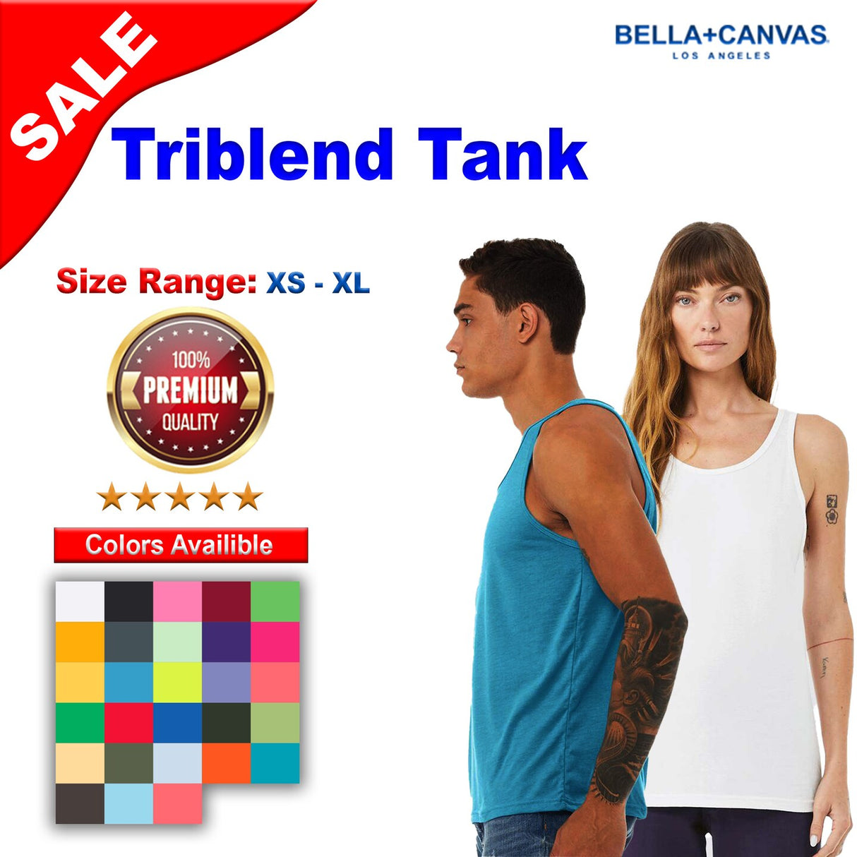 BELLA + CANVAS® Triblend Sleeveless Tank Top - 3484