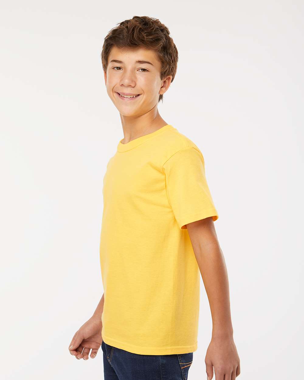 M&O® Youth Gold Soft Touch Crewneck Short Sleeve T-Shirt