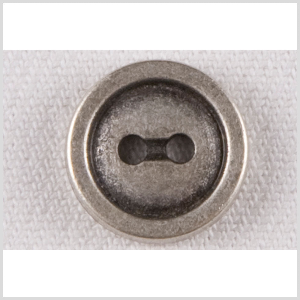 Silver Metal Coat Button - 24L/15mm