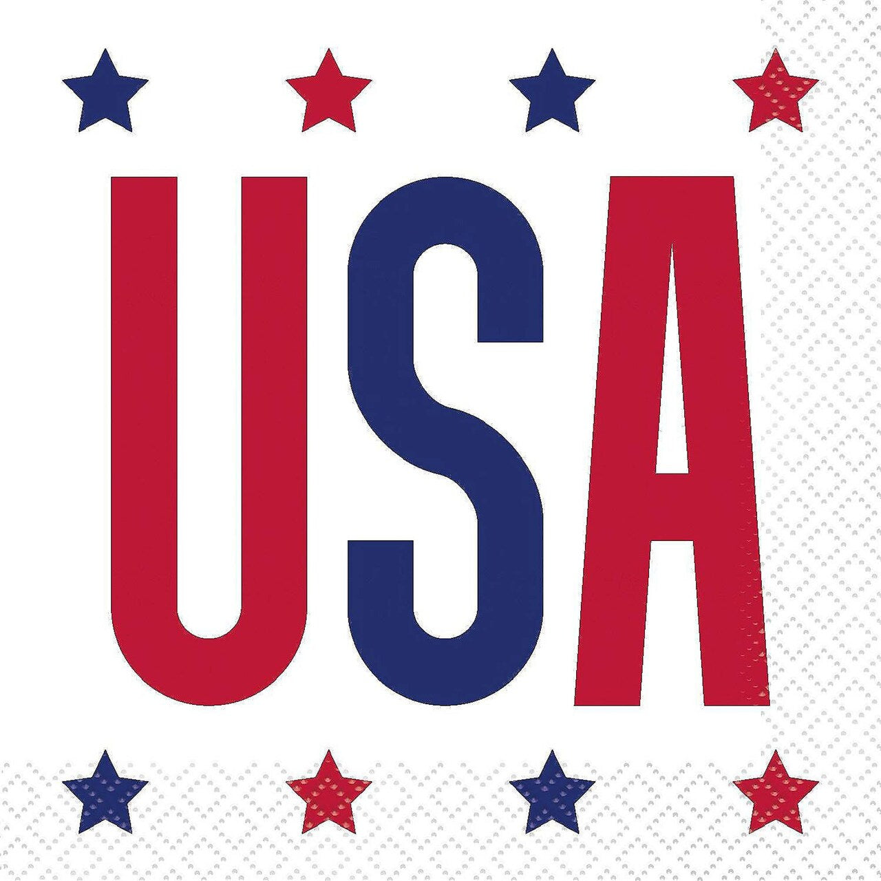 Peppy Patriotic USA Beverage Napkins 16ct