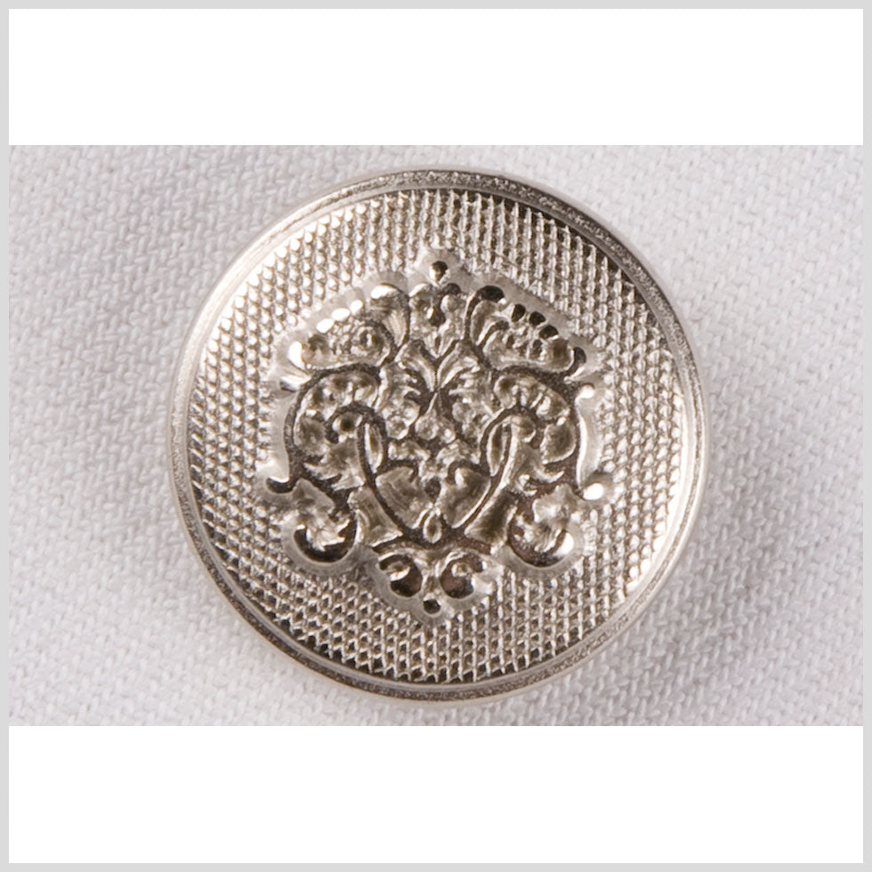 Silver Metal Coat Button - 40L/25.5mm