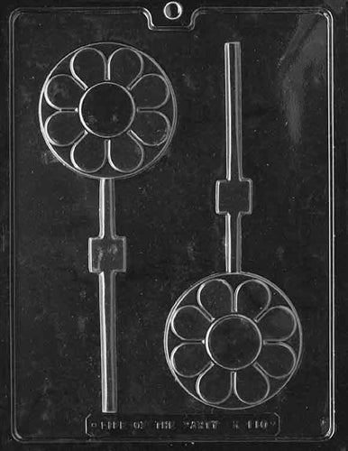 Round Disc Flower Lolly Chocolate Mold