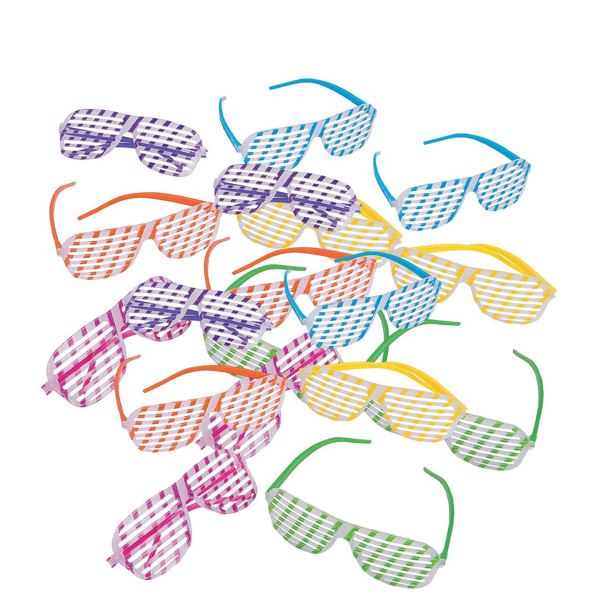 Kids Bright Color Glow-in-the-Dark Shutter Glasses - 12 Pc.