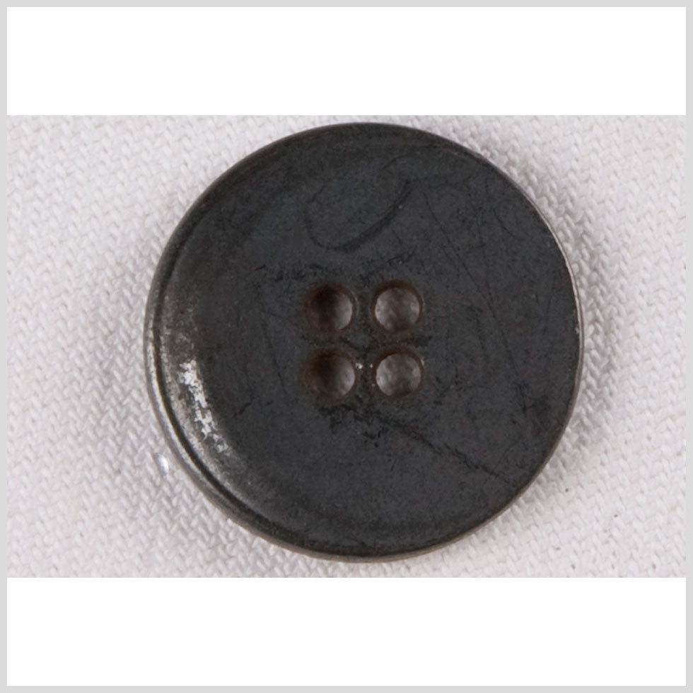 Metal 4-Hole Button - 28L/18mm - Gunmetal Distressed Narrow Rim