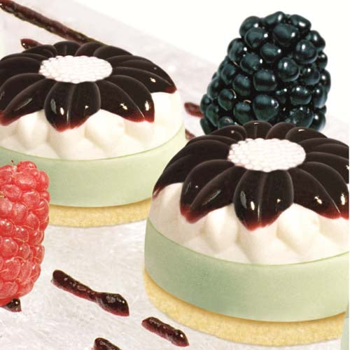 Silikomart Silicone Bakeware Sunflower Shape Mold 3.89 Oz, 2.99" Dia x 1.57" High 6 Cavities