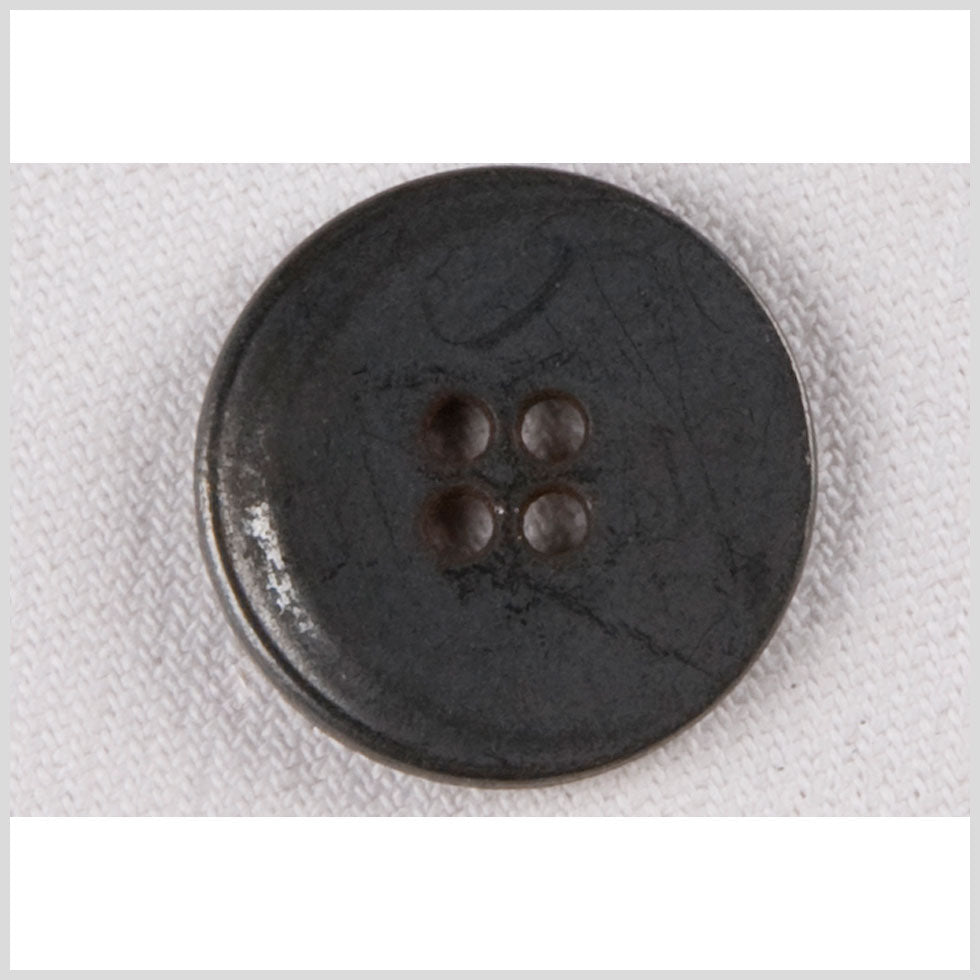 Metal 4-Hole Button - 36L/23mm - Gunmetal Distressed Narrow Rim