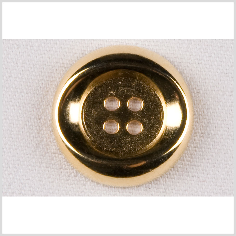 Metal 4-Hole Button - 40L/25.5mm - Gold Oval Impression