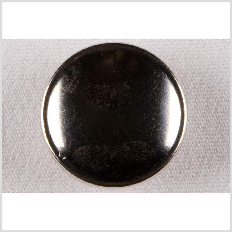 Silver Quater-Shank Metal Coat Button with Small Rim - 36L/23mm