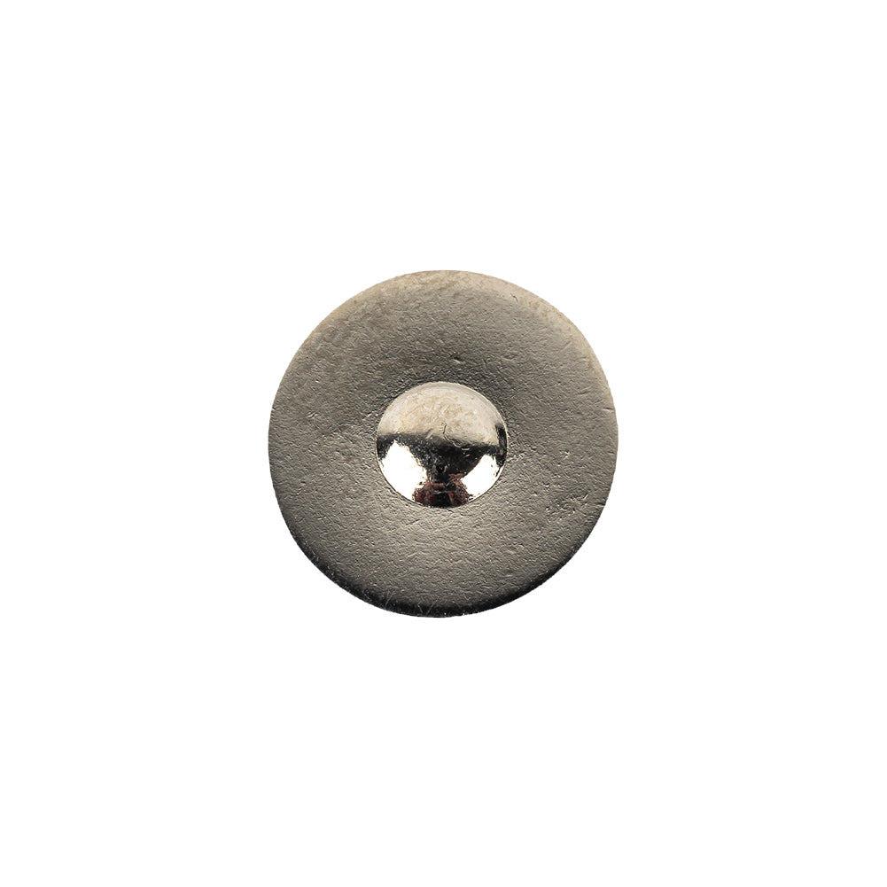 Silver Metal Coat Button - 24L/15mm