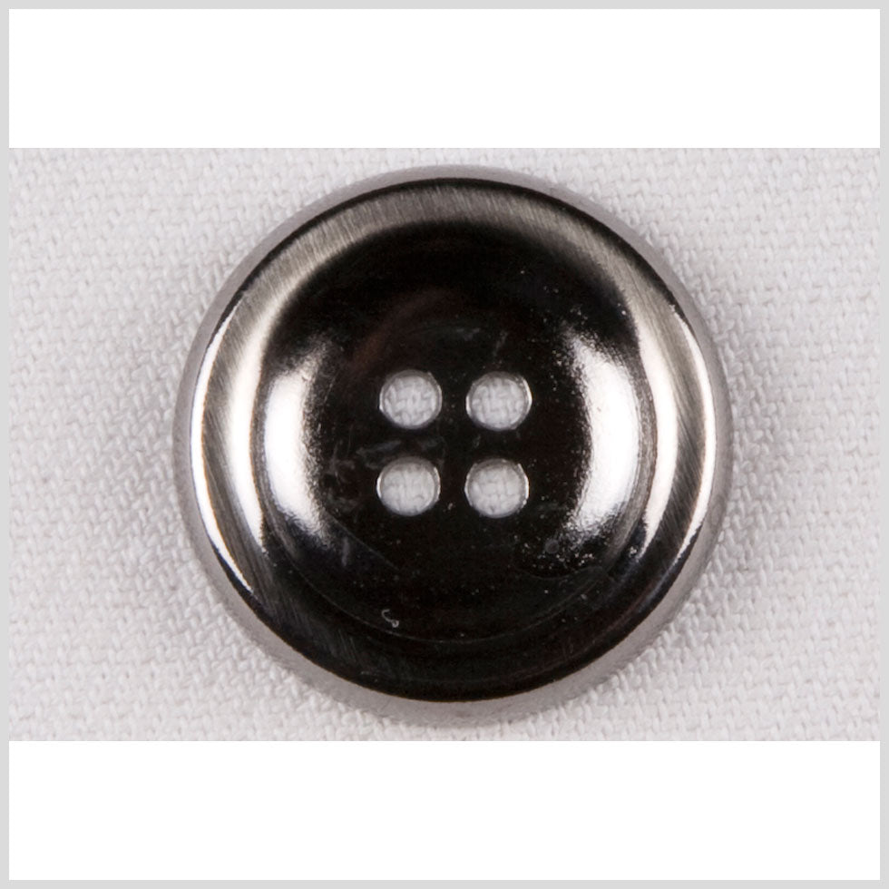 Metal 4-Hole Button - 40L/25.5mm - Shiny Gunmetal