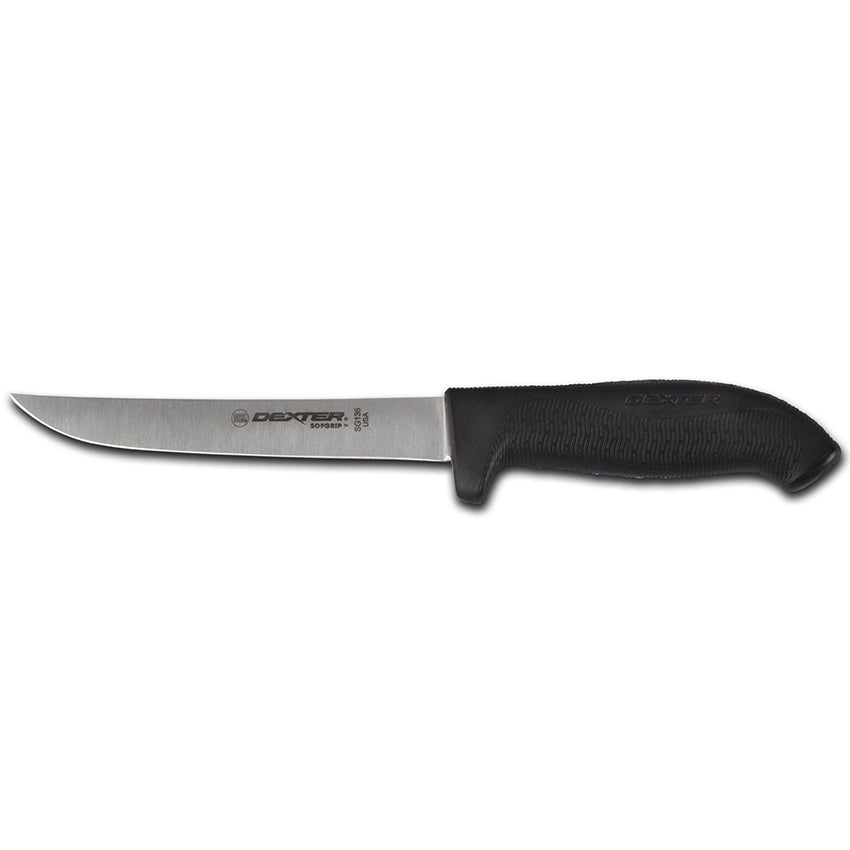Dexter-Russell Black Boning Knife 6" Wide Blade; SofGrip Handle