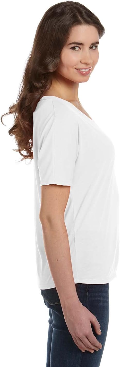 BELLA + CANVAS® Women’s Slouchy Short Sleeve V-Neck Tee