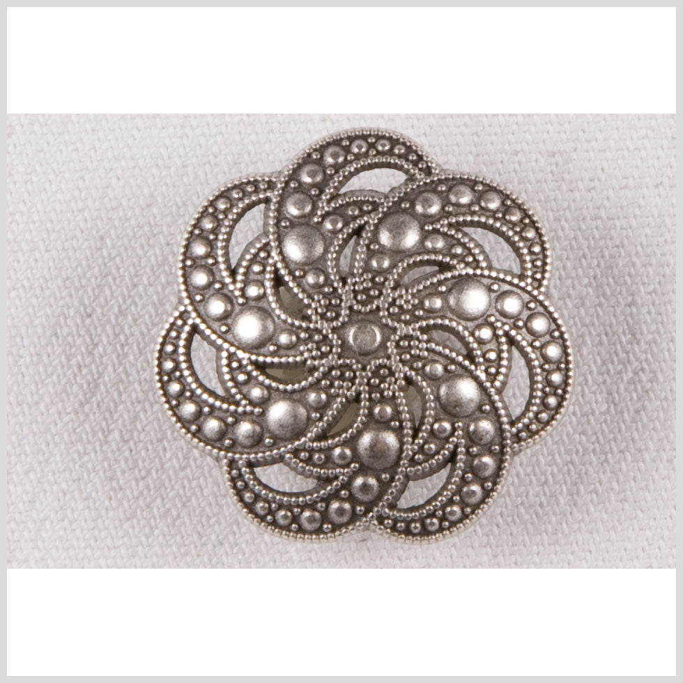 Silver Metal Coat Button - 44L/28mm