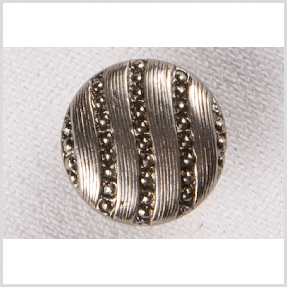 Silver Metal Coat Button - 24L/15mm