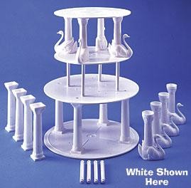 Bush Style - 4-1/2" Swan Pillars Only- Color: White Pack: 36 pcs