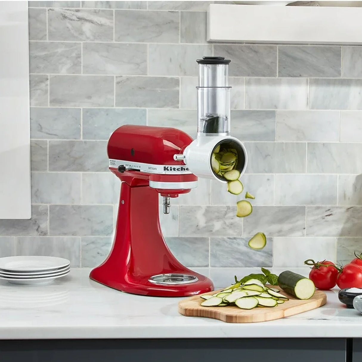 KitchenAid KSMVSA Fresh Prep Slicer/Shredder Attachment – White