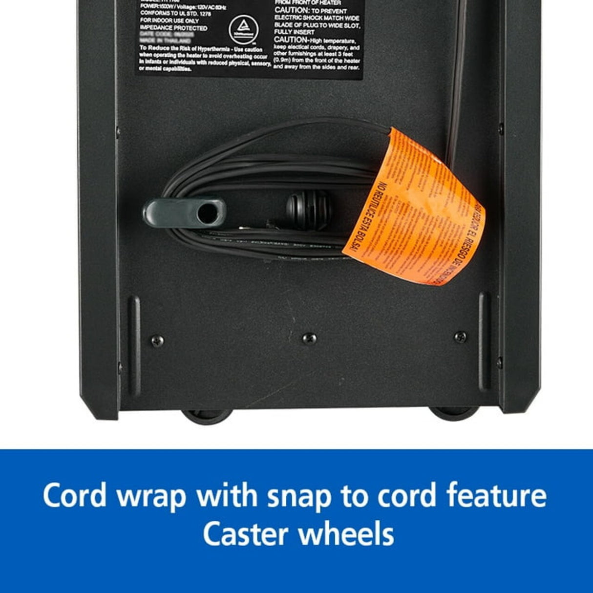 Mainstays 1500W Electric Infrared Cabinet Space Heater Indoor Portable with Timer and Remote