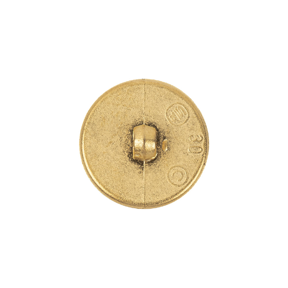 Gold Ornate Plastic Shank Back Button - 30L/19mm