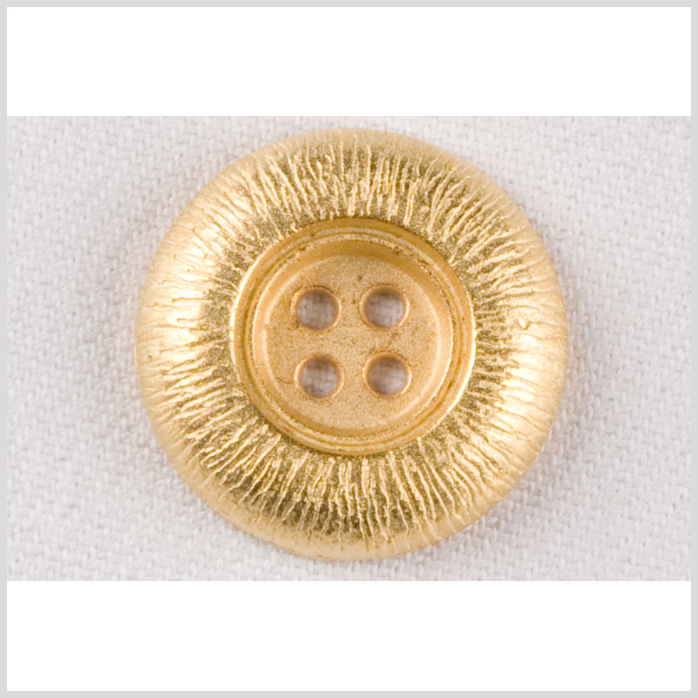 Metal 4-Hole Button - 36L/23mm - Gold Gathers Etched Rim