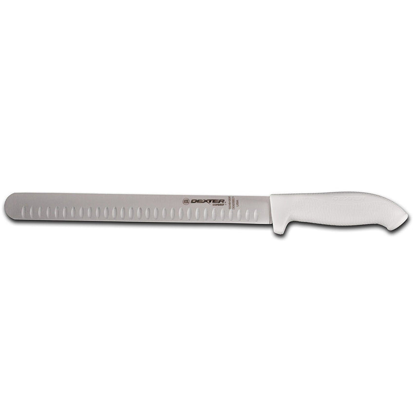 Dexter-Russell White 12" Granton-Edge Slicer, Sofgrip Handle