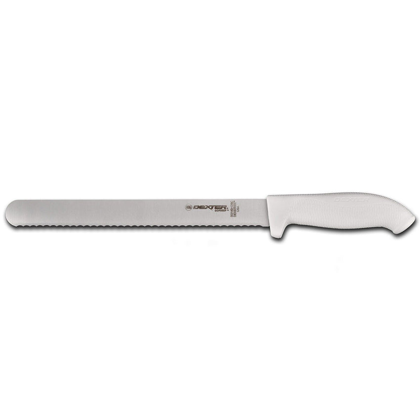 Dexter-Russell White 12" Scalloped Roast Slicer