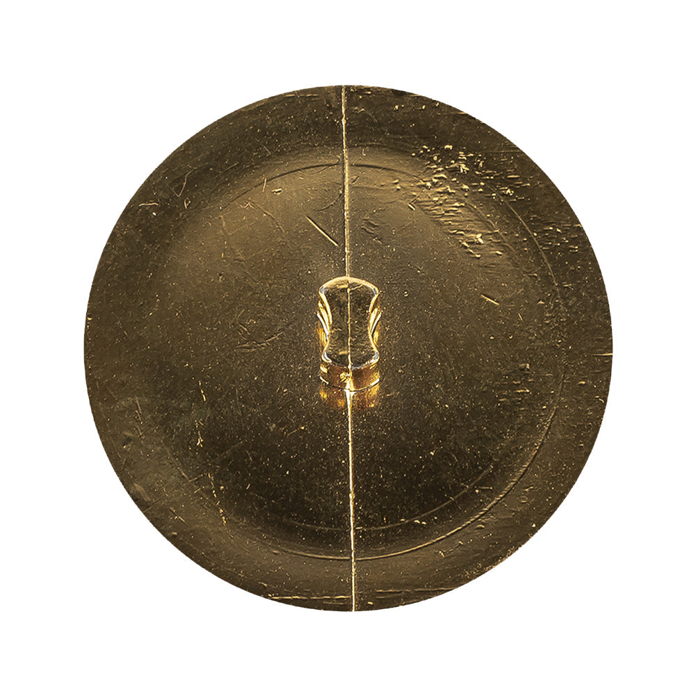 Metallic Gold and Ivory Plastic Shank Back Button - 48L/30.5mm