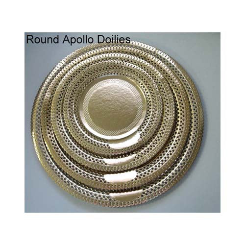 Novacart Gold Lace Round Cake Board, Inside 7-3/4" - Pack of 25