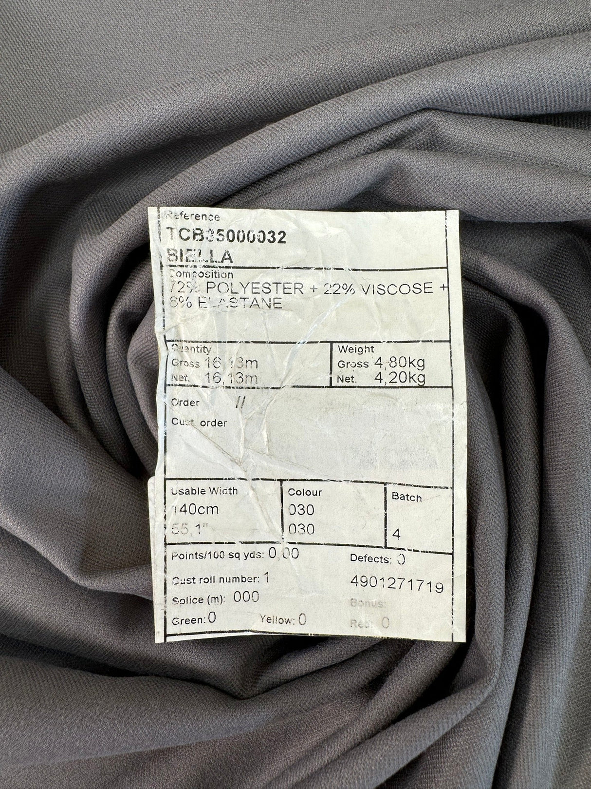 Polyester Viscose Stretch Knit Gray