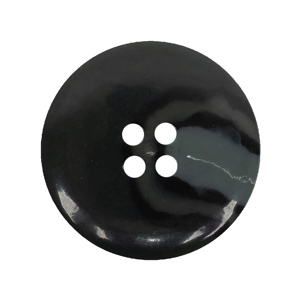 Anthracite Gray and White Swirl Plastic Button - 44L/28mm