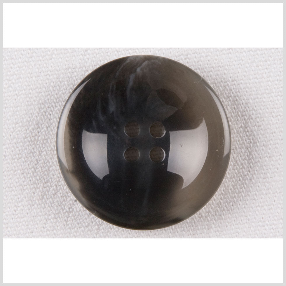 Plastic 4-Hole Button - 32L/20mm - Gray and Charcoal Swirls