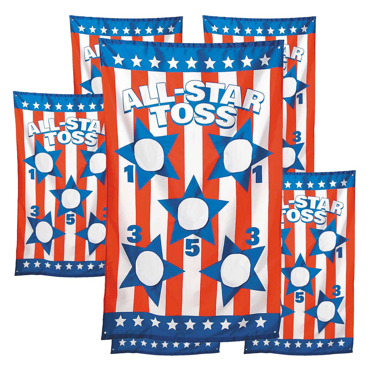 35" x 55" Patriotic Stars & Stripes Bean Bag Toss Game Set 5 Pc.