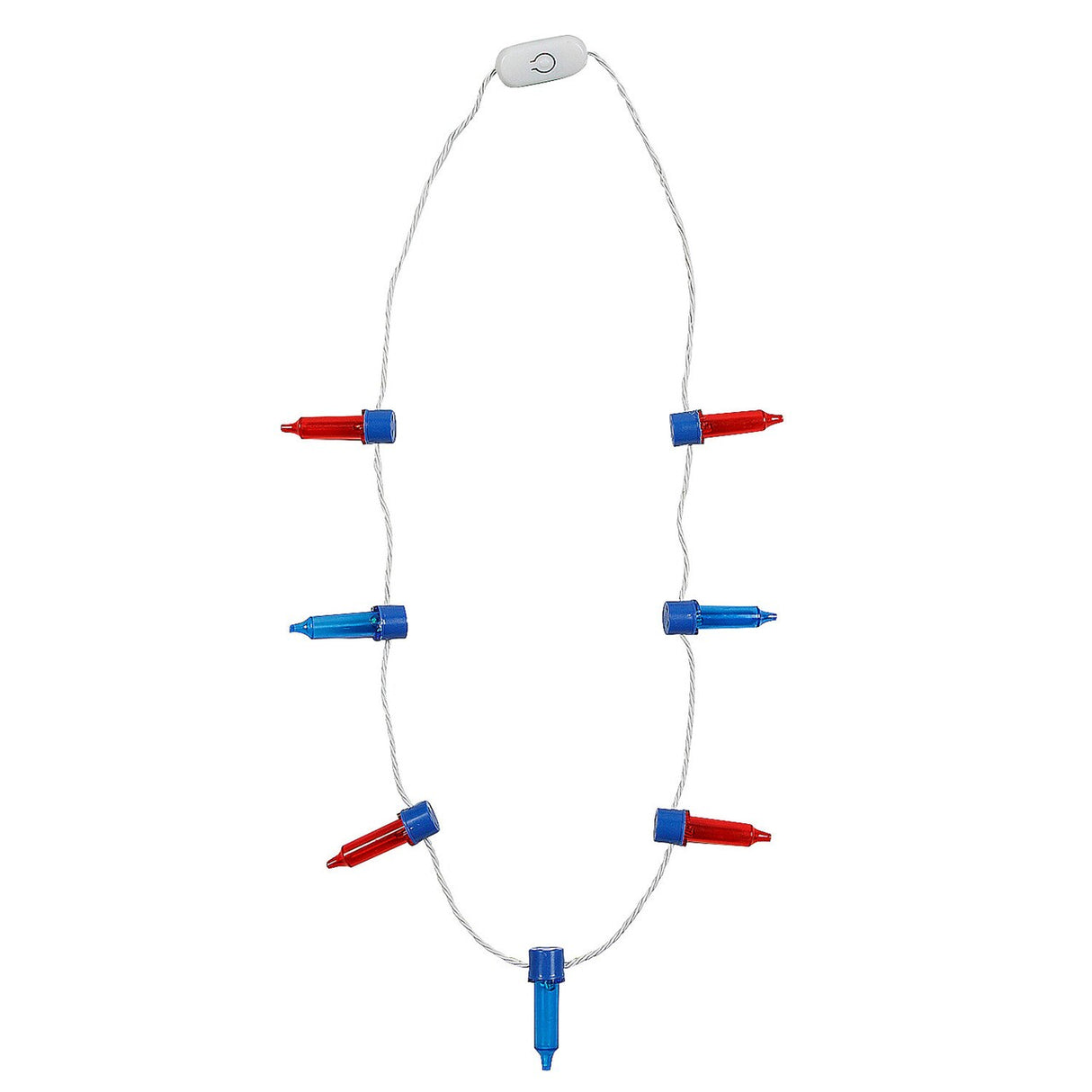 34" Patriotic Light String Light-Up Necklaces 6 Pieces