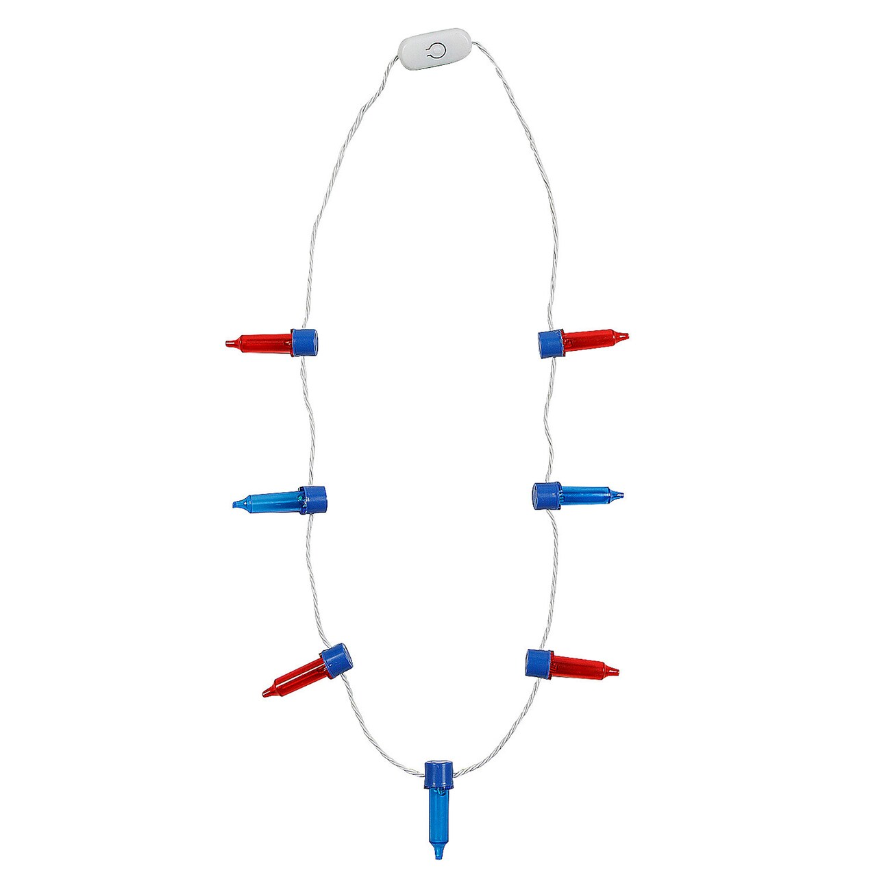 34" Patriotic Light String Light-Up Necklaces 6 Pieces