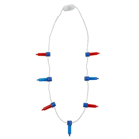 34" Patriotic Light String Light-Up Necklaces 6 Pieces