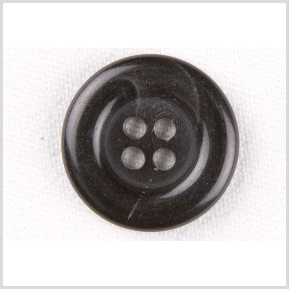 Plastic 4-Hole Button - 32L/20mm - Black Tire Rim