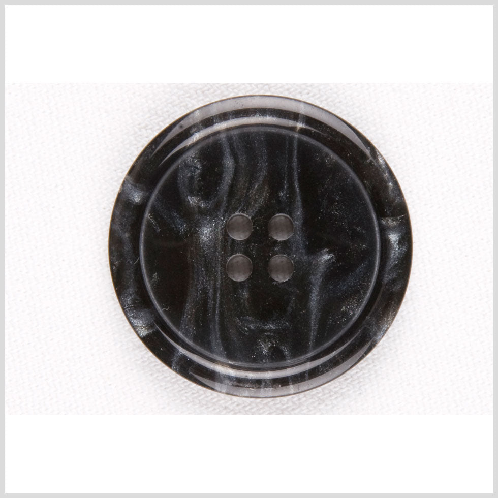 Black and Gray Plastic Button - 40L/25.5mm