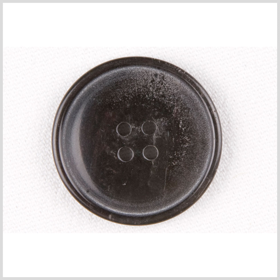 Plastic 4-Hole Button - 45L/29mm - Black and White Splatters