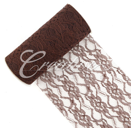 6" Lace Roll - 10 Yards (Brown)