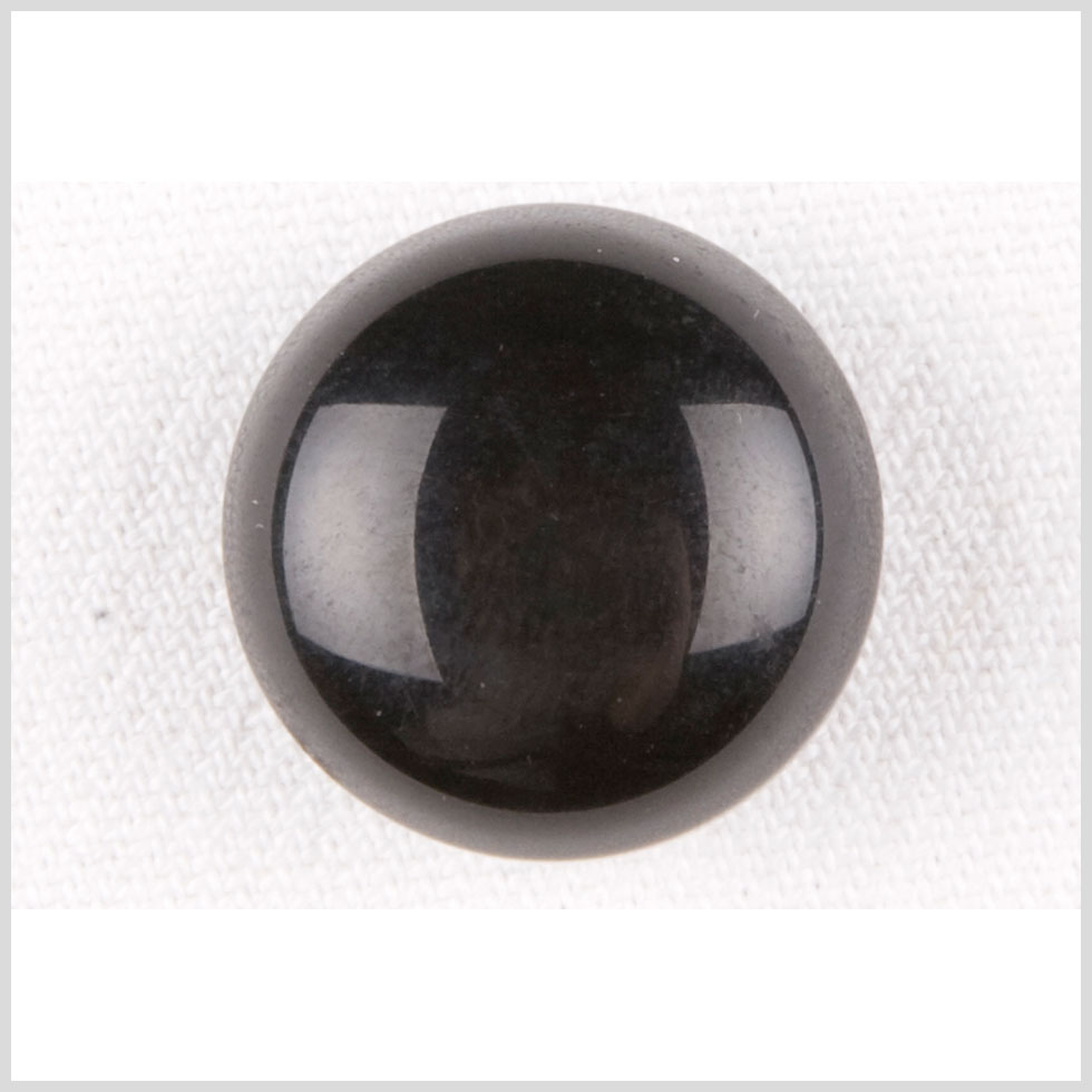 Plastic Shank Back Button - 30L/19mm - Black Dome Shaped