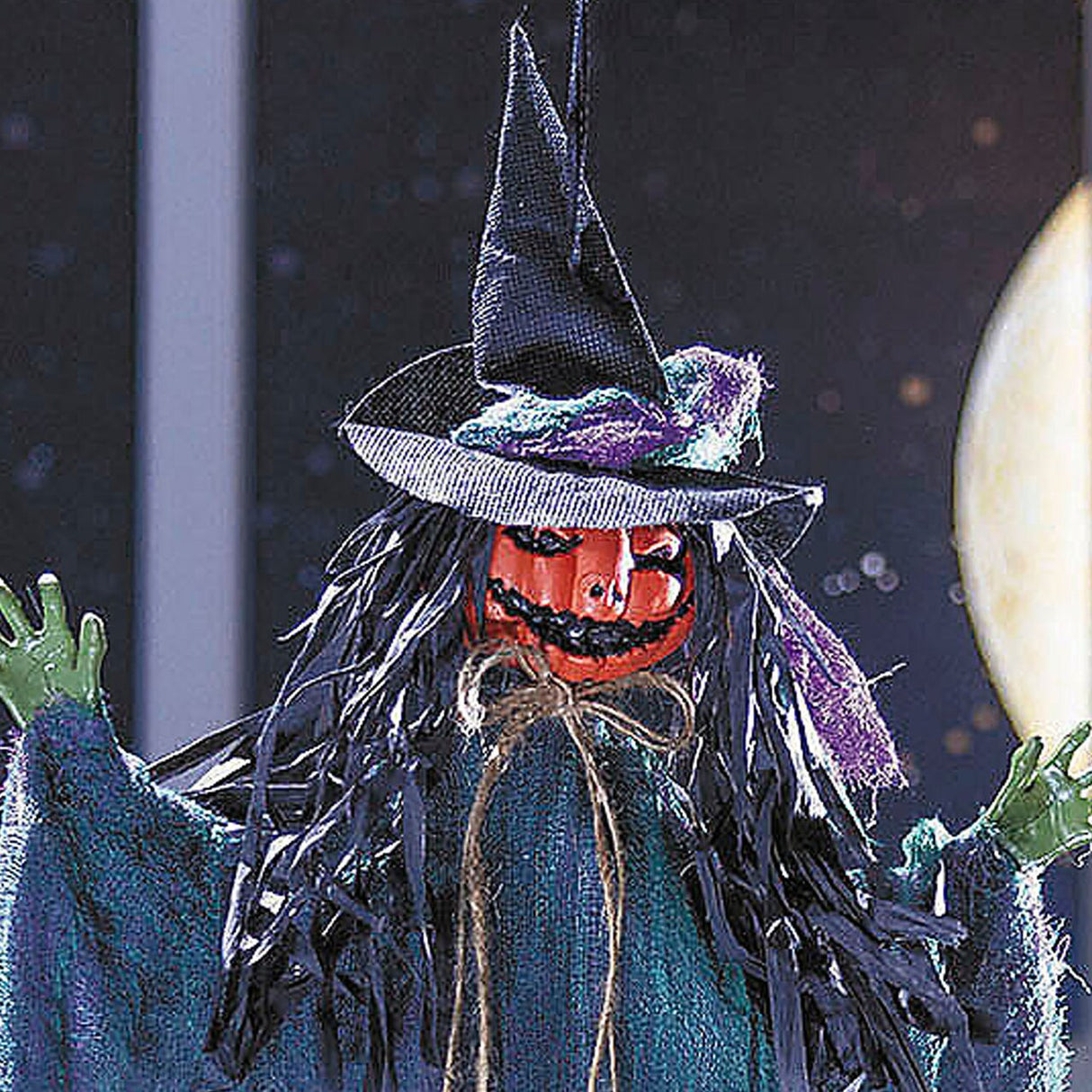 27 1/2" Hanging Pumpkinhead Scarecrow with Hat