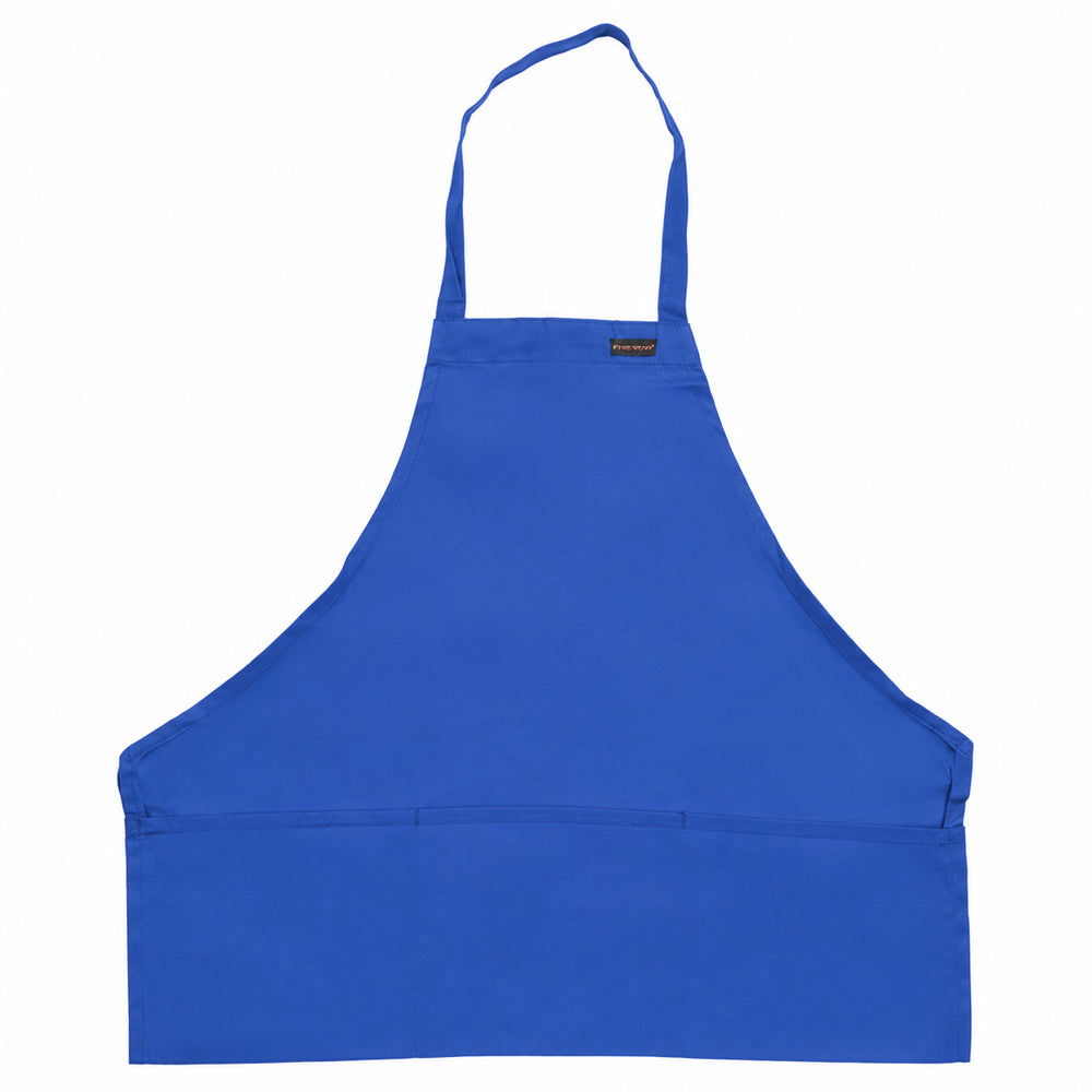 Front-of-the-House Bib Apron 27" L x 28" W, Royal Blue