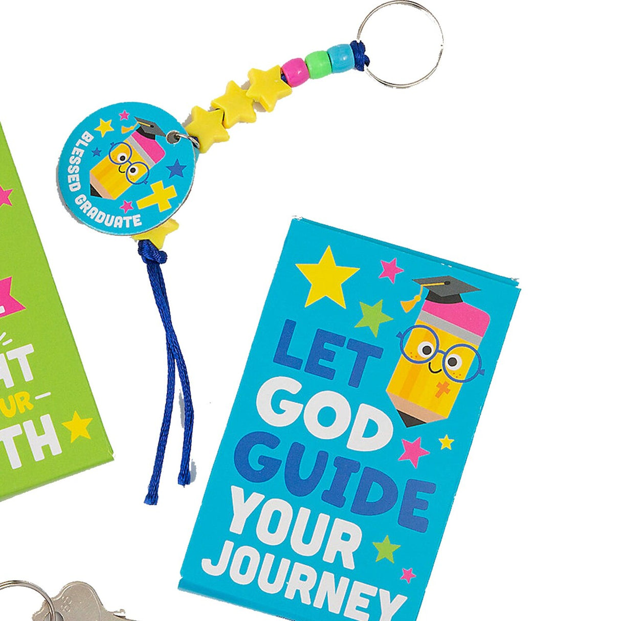 Religious Elementary Graduation Keychain Craft Kit Handout with Box for 12