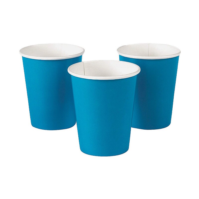 9 oz School Bus Yellow Paper Party Cups – 24 Count Disposable Set