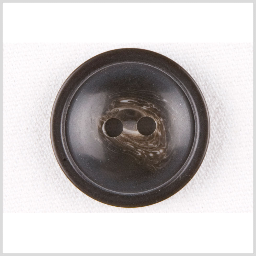 Plastic 2-Hole Button - 40L/25.5mm - Black and Brown Swirling Pool