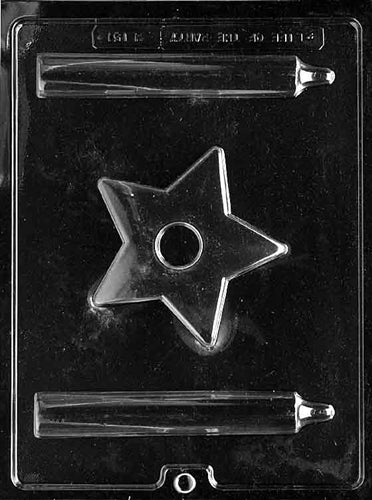 3D Candle With Star Base Chocolate Mold - LPM151