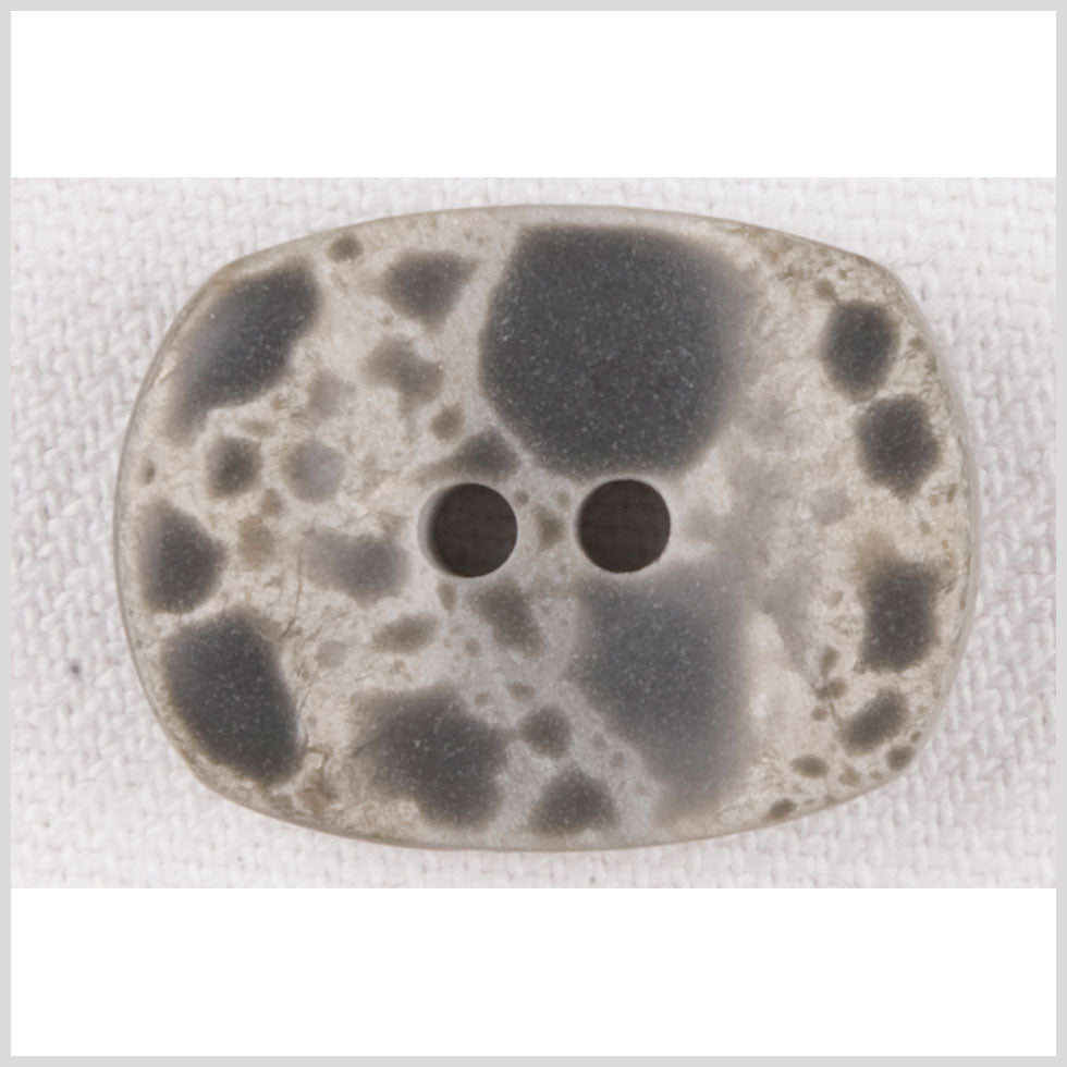Ivory/Gray Plastic Button - 36L/23mm