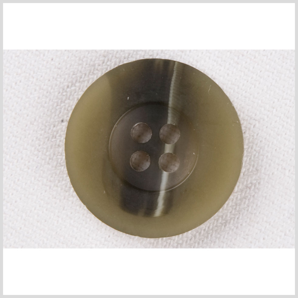 Plastic 4-Hole Button - 36L/23mm - Olive, Charcoal and White Streaked Flat Rim