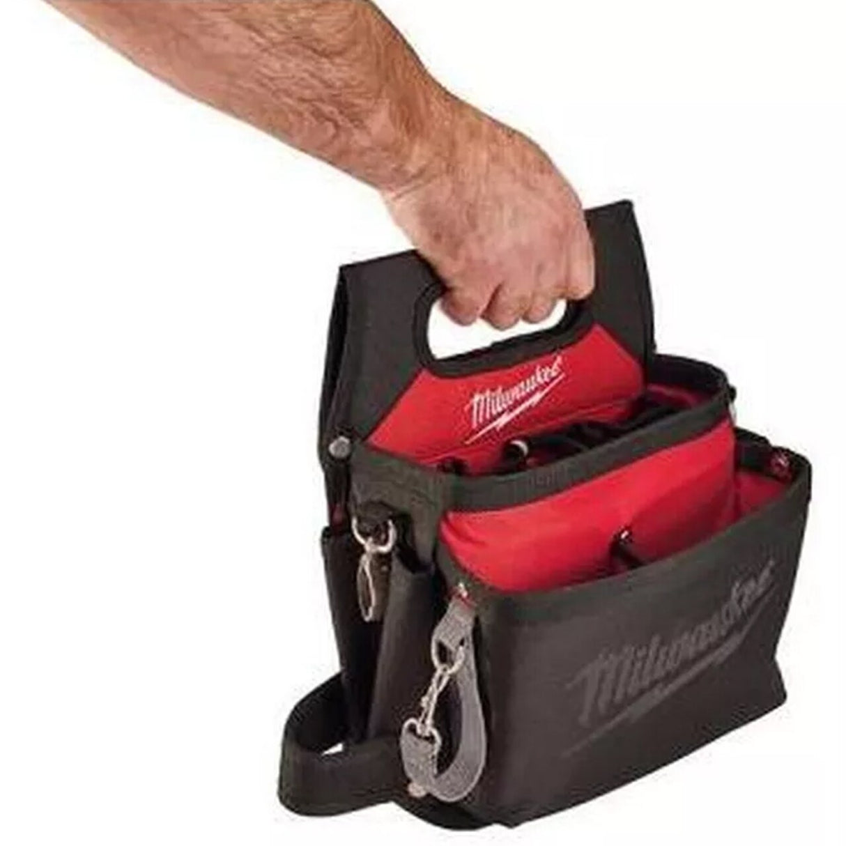 MILWAUKEE Electricians Work Pouch – Heavy-Duty Tool Belt Organizer for Professional Electricians