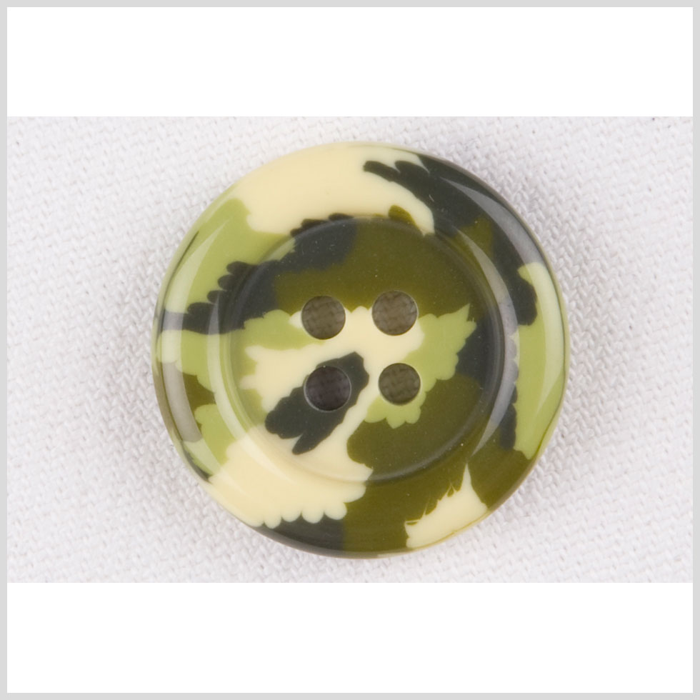 Camouflage 4-Hole Plastic Button - 32L/20mm